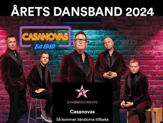 Casanovas - Årets Dansband 2024Casanovas - Grammisvinnare som Årets Dansband 2024